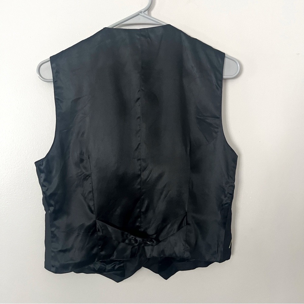 Vintage 90s ESPRIT Linen Floral Embroidered Vest Small Medium Artsy Folk Boho - Picture 7 of 8